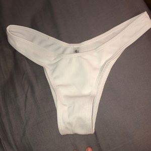 White Cheeky bathing suit bottoms from ZAFUL